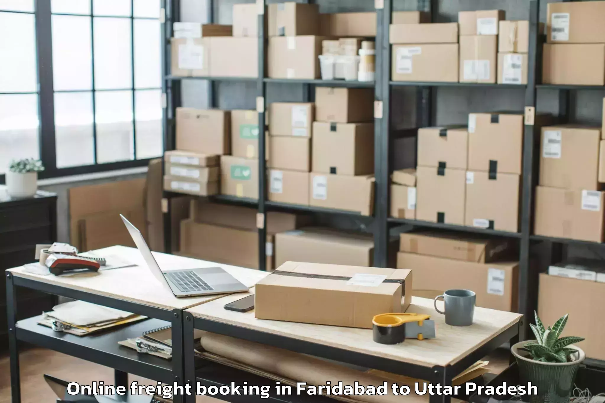 Easy Faridabad to Ikauna Online Freight Booking Booking